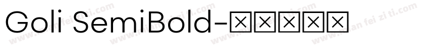 Goli SemiBold字体转换